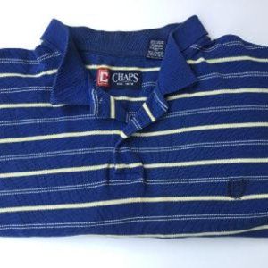 CHAPS Men Shirt/Size: XXL/Color: Blue/Striped